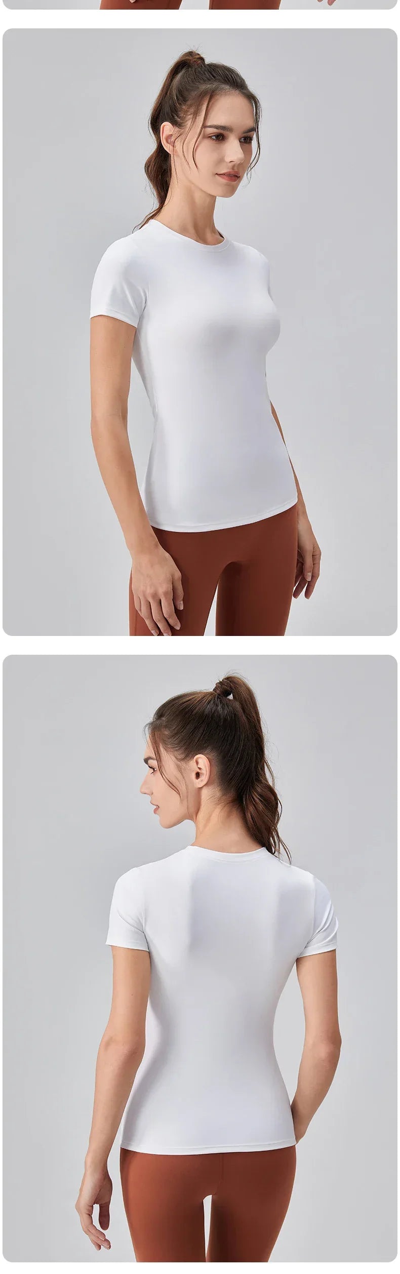 2024 Women Sports Shirt Tight Yoga top Quick Dry Gym Top Outdoor Short Sleeve Running Sportswear Women T-shirts - Elanique