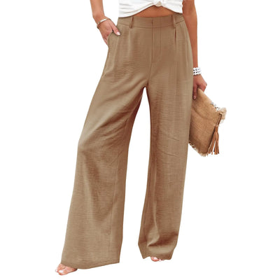 Women's Wide Leg Pants High Elastic Waisted In The Back Business Work Trousers Long Casual Pants Pants for Women Women’s Pants