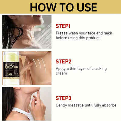 Retinol Face and Neck Treatment Bar Collagen with Firming Elasticity Improve Loose Skin Lotion Moisturizes and brightens skin