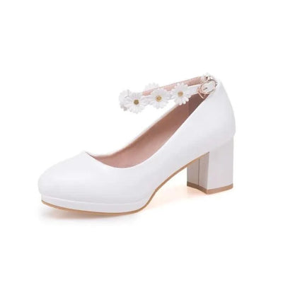 Platform Pump High Heels(30-43) With Fashion Flowers for Children, Girls | Kids Princess Sandals | Party  | Wedding
