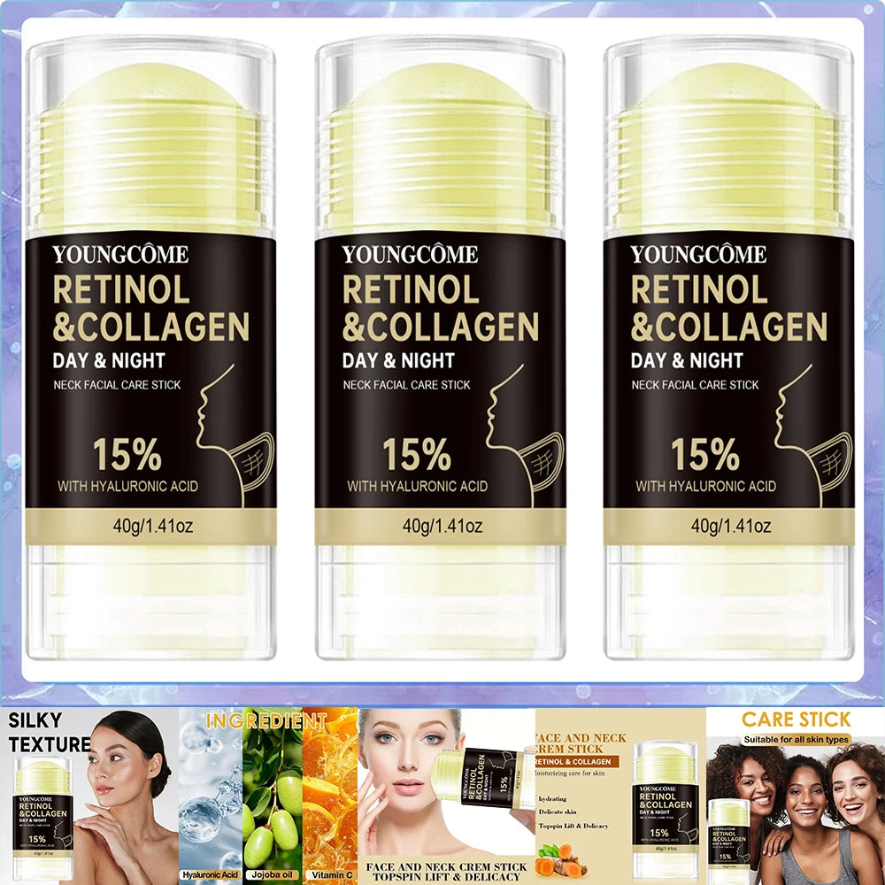 Retinol Face and Neck Treatment Bar Collagen with Firming Elasticity Improve Loose Skin Lotion Moisturizes and brightens skin