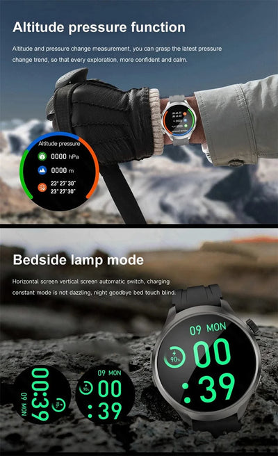 Smart Watch 1.85" BIG AMOLED Screen NFC GPS Tracker IP68 Watch 4 BT5.3 Call Health Smartwatches Custom Dial Series GT Upgraded