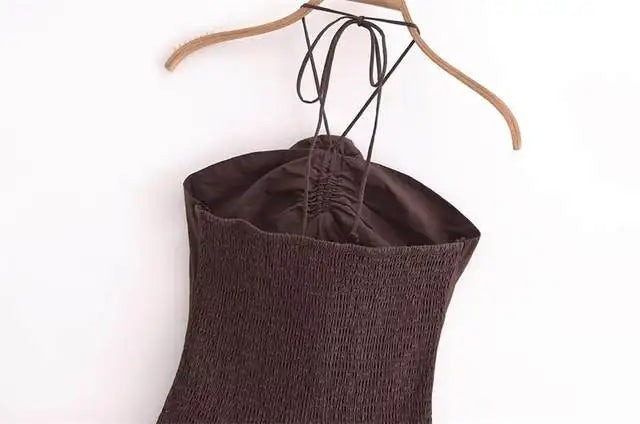 Dresses Summer Women's Chic Tube Top Hanging Neck Holiday Dress Women's Street Fashion Party Long DressFashionable temperament h