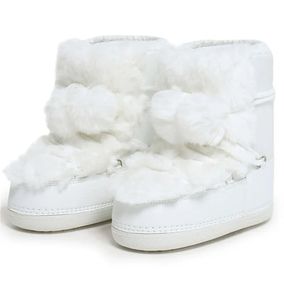 Snow Boots for Women Hairy Fuzzy Fluffy Furry Fur Boots 2025 Winter Boots for Women Waterprrof Pink Black White Fur Snow Boots