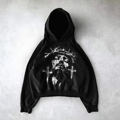 High Street Y2K Zipper Hoodie Graphic Print Rock Gothic Zip Up Hooded Sweatshirt Harajukus Streetwear Vintage Pullover hoodies