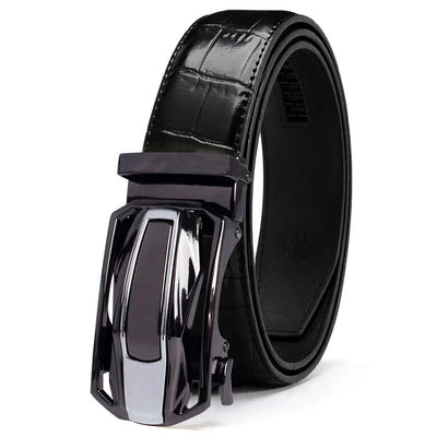 Men Belts Leather Automatic Alloy Buckle Belts