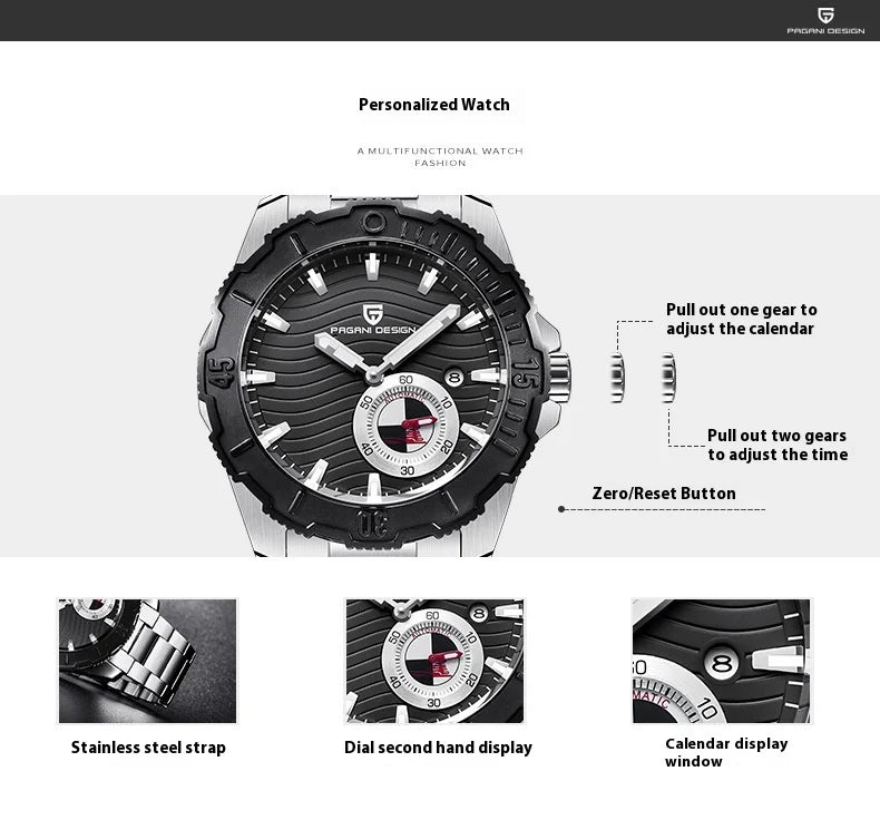 Mechanical watches, sports watches, high-end trendy men's watches, fashionable waterproof men's watches, steel straps