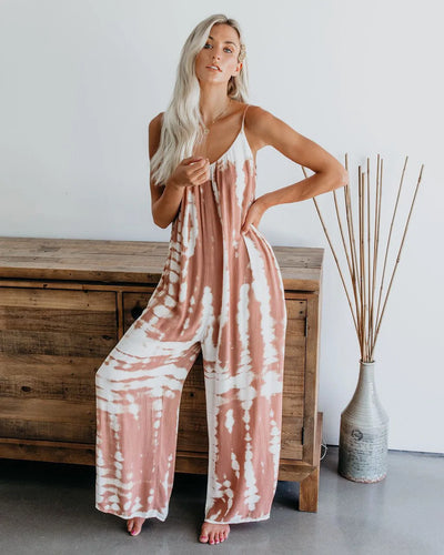 Women's Jumpsuit Suspenders Sexy Wide Leg Casual Printed Trousers Versatile Women's Trousers Jampsuit Jumpsuit Women