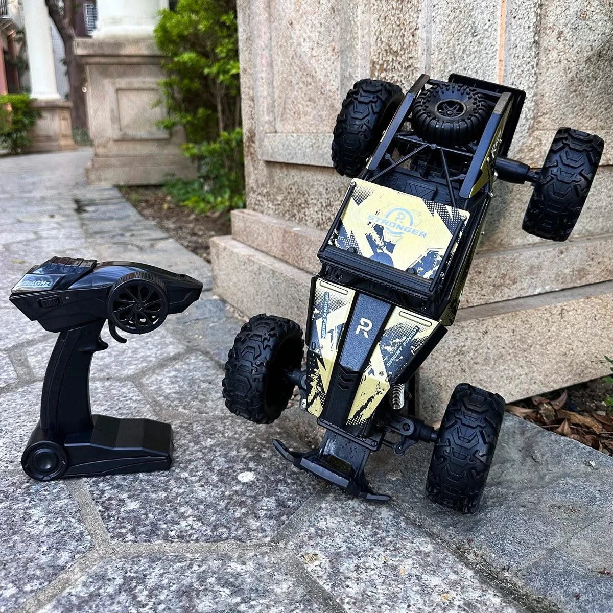 1:10 4WD RC Car With Led Lights Remote Control Cars Buggy Off Road 4x4 Radio Control Alloy Trucks Boys Toys for Chil