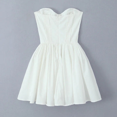Luxury dresses women 2025 Summer dresses for women evening party dresses bodycon white mini dress elegant ruffle dress tube top