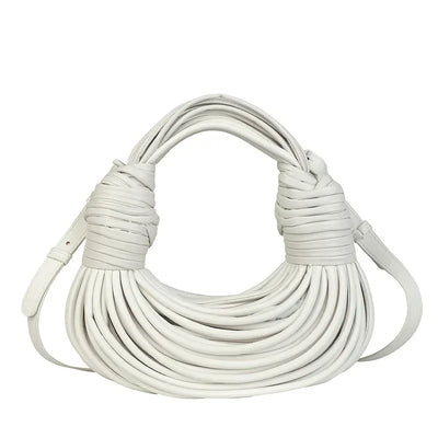 Handbags for Women Gold Luxury Designer Handwoven Noodle Bags Rope Knotted Pulled Silver Evening Clutch Chic Holder Container