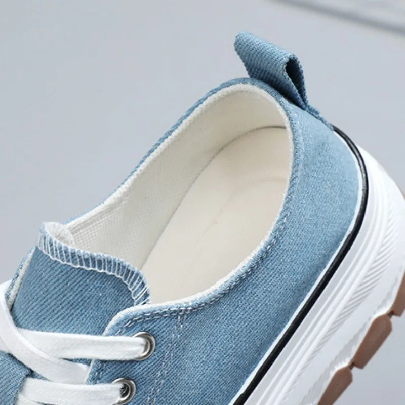 Fashion Designer Women Canvas Shoes Summer New High Platform Sneakers Female Casual Tennis Shoe Increase All-match Zapatos Mujer