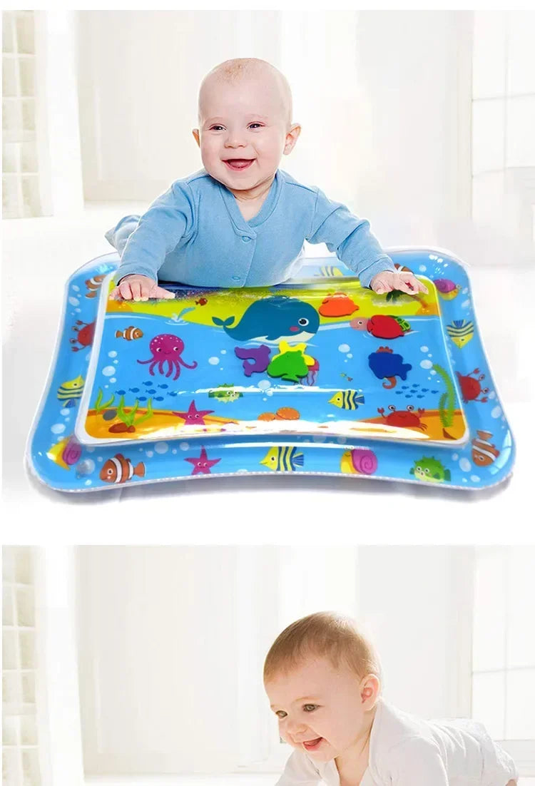 Summer Inflatable Water Mat PVC Playmat Toddler Activity Play Center Water Mat for Babies Early Education Developing Summer Toy