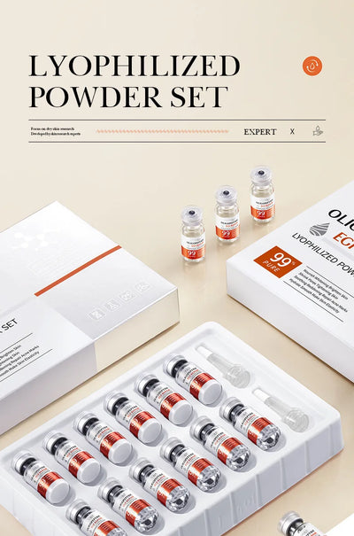 Facial Microneedling Serum Yeast Freeze-Dried Power Skin Care Set Shrink Pores Moisturizing Brighten Anti Aging Peptides Essence