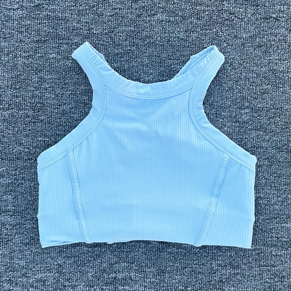 Women Breathable Sports Bra Fitness Top Women Seamless Yoga Bra High Strength Shock-Absorbing Sports Bra Gym Workout Top