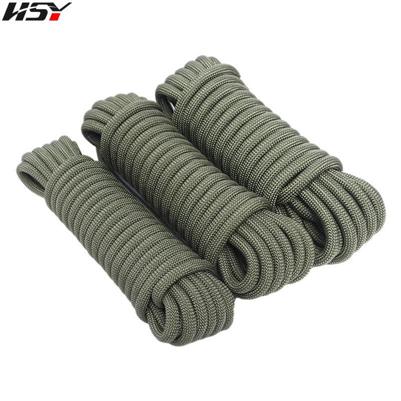 12mm Diameter Outdoor Emergency Rope Climbing Rope Wear Resistant High Strength Hiking Ropes 30m(98.43ft), 50m(164ft)