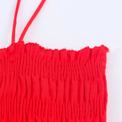 Women's Dresses Summer Solid Color Dresses Backless Sexy Halter Dresses 2025 New Fashion Elegant Women's Party Dresses
