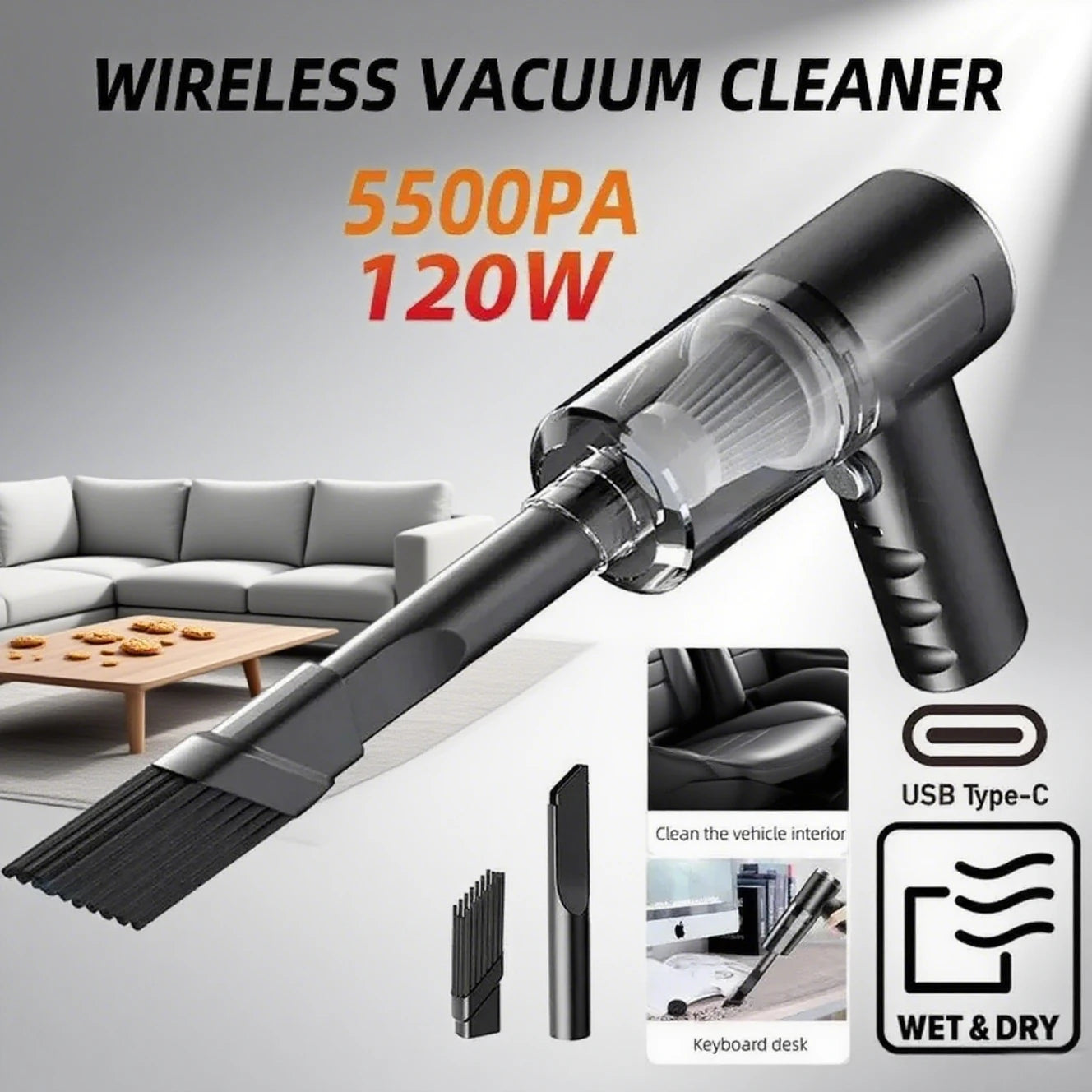 New Portable Small Vacuum Cleaner For Multi Purpose Vehicles Small Household Pump Handheld Car Vacuum Cleaner