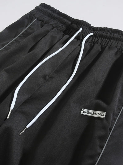 Men's New Woven Trousers High Street Trend Retro Casual Cuff Long Pants