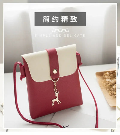 Fashion Handbags Women Bags Designer New Casual Bag Mobile Phone Bag Personality Deer Charm Single Shoulder Diagonal Bag