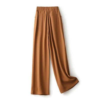 Suit Wide Leg Pants for Women in Summer with A High Waistline  2023 New Loose and Slim Straight Tube Casual Chiffon Pants