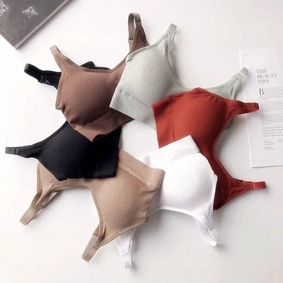 Women's Tube Top Crop Seamless Back Outdoor Sports Underwear Bra