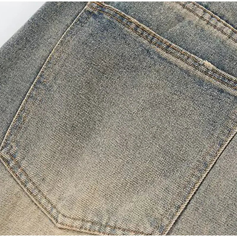 Holes Ripped Jeans Pants for Man Breathable High Street Men's Denim Pants New Trendy Hole Male Summer Brand Designer Pant 2025