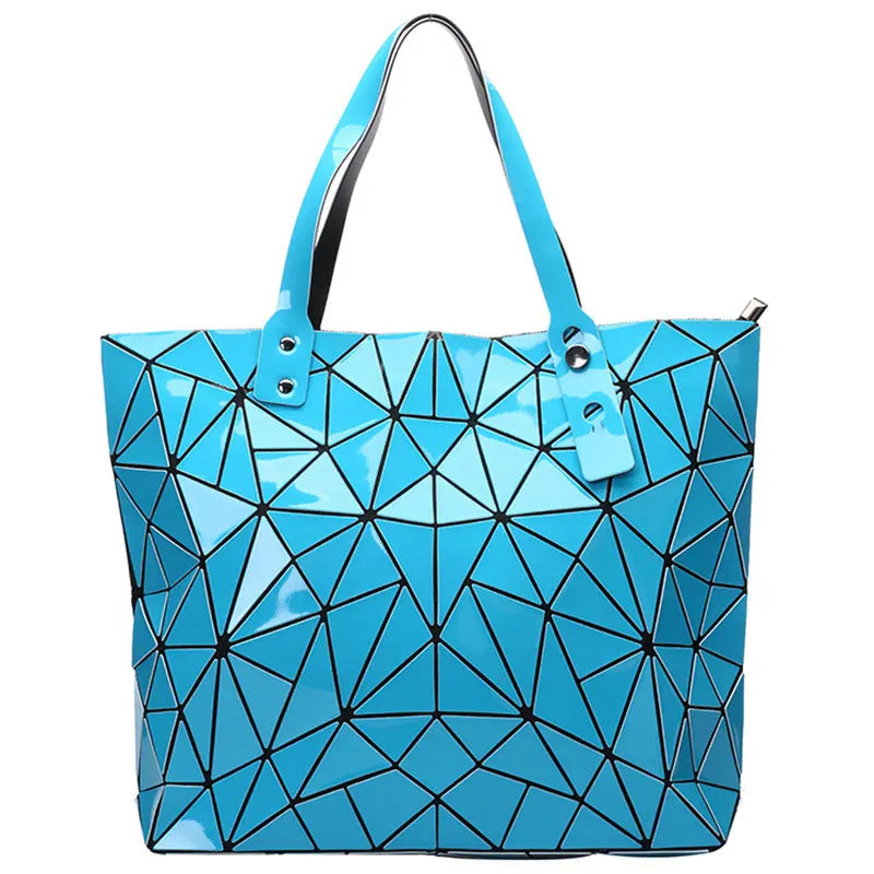Fashion Luxury bag Women Top-Handle Bag New Designer Famous Brand Lady Shoulder Bag Bright Geometry Female Handbags Totes