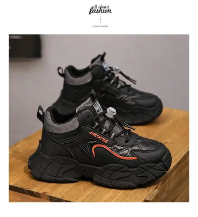 Children's High-Top Trendy Sneakers Shoes For Boys | Fashion & Casual Shoes | Medium and Big Children