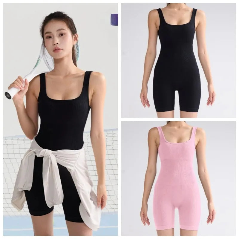 Women's Summer Yoga Jumpsuit – Sexy Fitness Suit Without Awkward Lines, Including Leggings, Roupas Femininas for Workouts