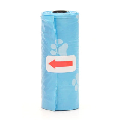1 Roll Pet Poop Bags Disposable Dog Waste Bags Bulk Poop Bag Dispenser Bags with Paw Prints Garbage Bag - Elanique