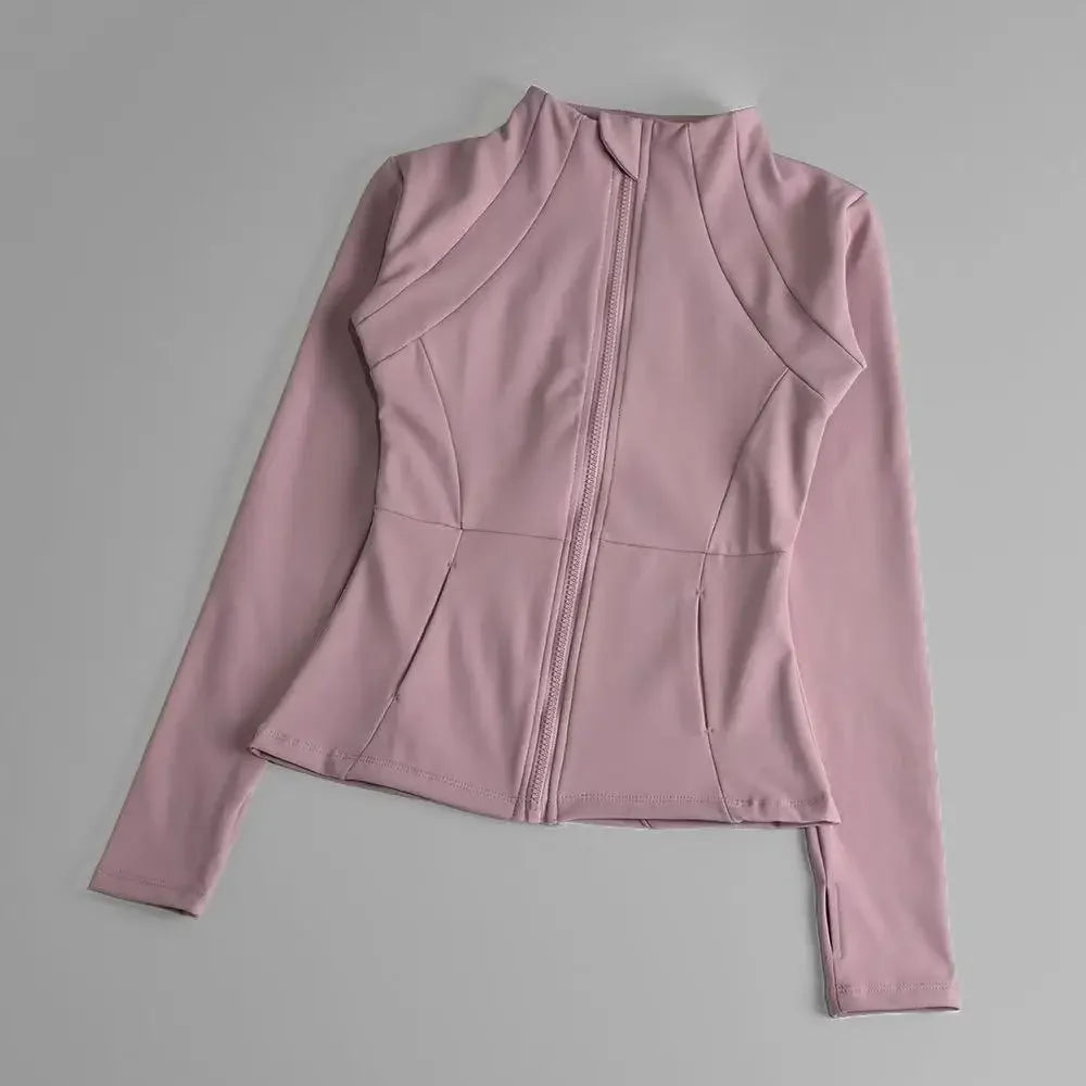 Yoga Clothes Windbreaker Sportswear Woman Running Long Sleeve Sweatshirt Sports Jackets Top Women Workout Tops Activewear