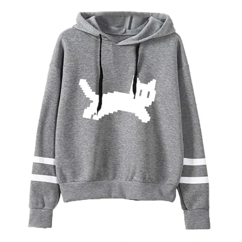 Women's Sweatshirts Pullovers Versatile Hoodies Stripe Jogging