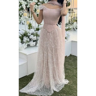 Amirah Lace Evening Dresses for Special Occasions Line A Elegant Prom Dresses Luxury Women's Elegant Party Dress Custom Made