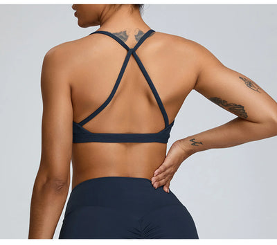 Sexy Scrunch Sports Bra Gym Top Women Running Back Cross Top Women Sportswear Yoga Underwear Fitness Workout Yoga ClothingWomen
