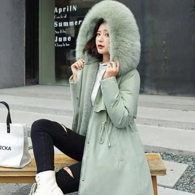 Women's Winter Hodded Fleece Padded Jacket Windbreaker Office Lady In Coats & Jackets Outerwear