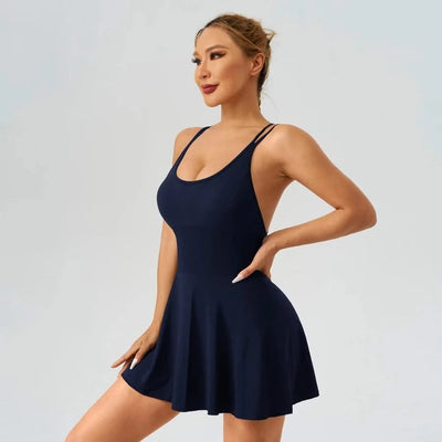 Summer Tennis Wear Womens Dresses Sportswear Woman Gym Dresses Bra Jumpsuit Shorts Leggings Women's Tracksuit Sport Yoga Clothes