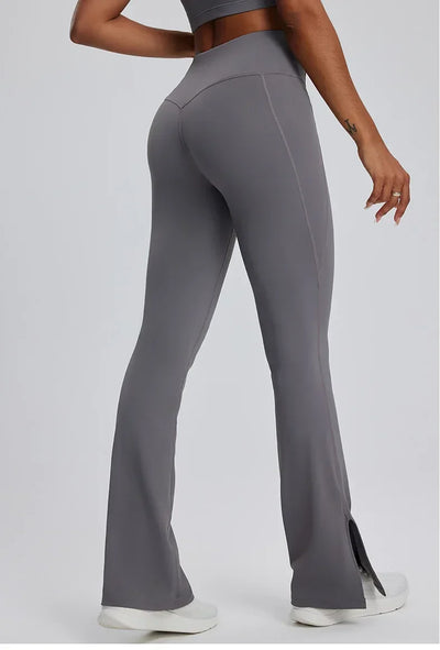 Yoga Leggings Women Bell-bottoms Fitness Leggings Running Cycling Pants Breathable Workout Gym Sports Tights High Waist Leggings