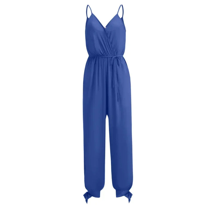 Female Jumpsuit For Women 2025 Summer Floral Print Womens Trousers Bohemian Rompers Jumpsuit Long Pants Overalls Female mujer