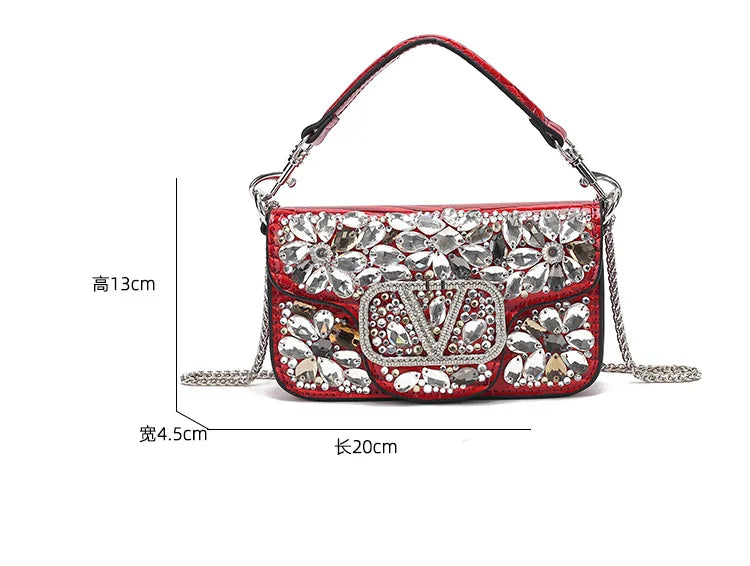 Chic Women's Crossbody Bag Leather Shoulder Handbag Designer Tote Purse Ladies Modern Elegant