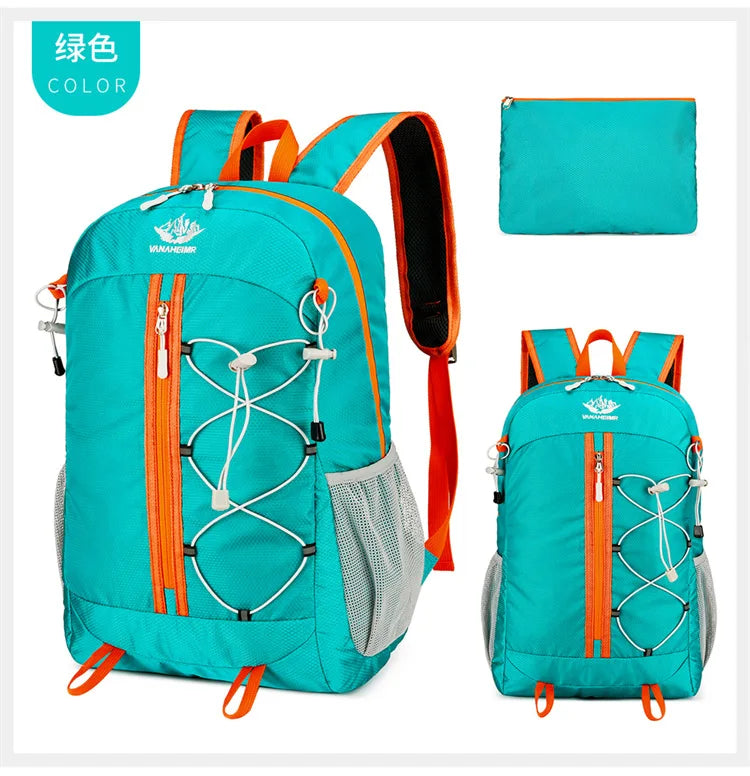 Outdoor Backpack Oxford Buden Mountain Riding Backpack Ultra Light Multifunctional Casual Foldable Backpack Large Capacity