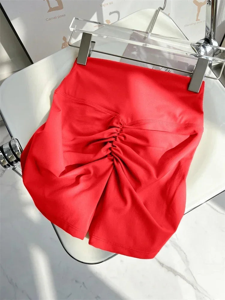 Women Yoga Shorts High Waist Workout Shorts Fitness Yoga Lift Butt Fitness Ladies Yoga Gym Running Short Pants Sportswear
