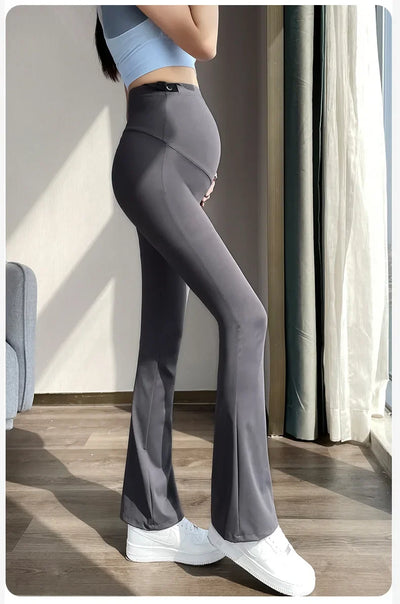 Maternity Leggings for Pregnant Women Yoga Flared High-waisted Trousers Pregnancy Clothes