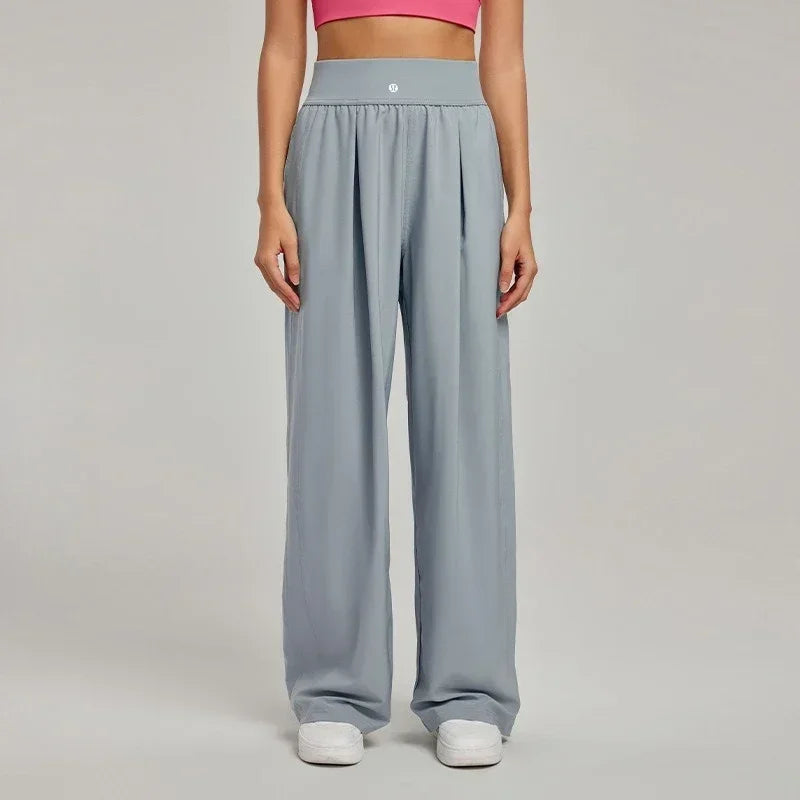 High-waisted wide-leg pants women summer new running yoga fitness pants