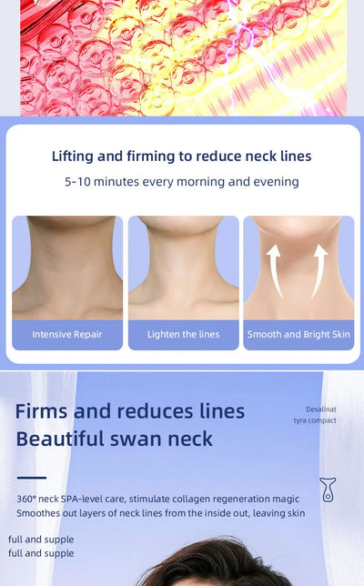 Neck Beauty Massage Instrument EMS Microcurrent LED Facial Electric Introduction Lifting And Firming Beauty Massage