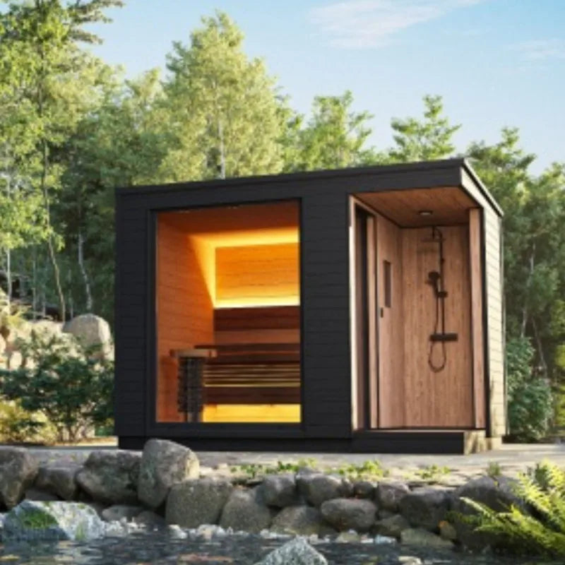 Custom.2025 New 2-6 People Outdoor Traditional Intelligent Sauna Room Factory Sauna Steam Shower Room