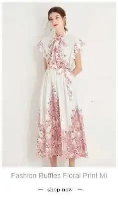 Women Maxi Chiffon Dress Summer Bohemian Rabbits Flower Porcelain Print Clothing Floor Length Flare Sleeve Long Vestidos