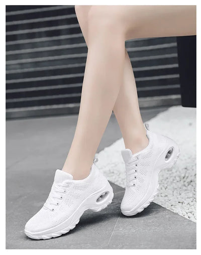 Woman Sneakers Fashion Casual Shoes Summer Air Cushion Mesh Female Shoes Comfortable Breathable Heightening Sneakers for Women
