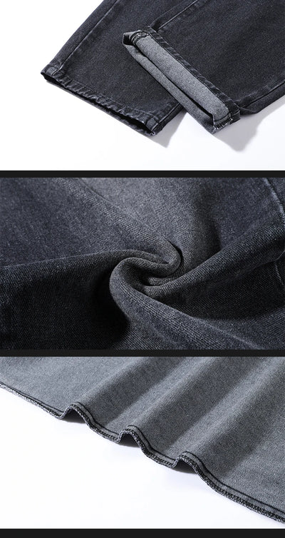 2025 New Men's Baggy Casual Jeans Male High Street Straight Leg Denim Pants American Classic Retro Autumn Casual Long Trousers