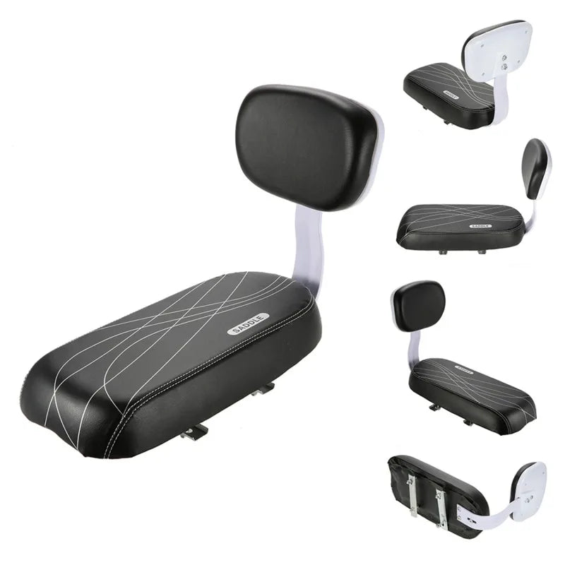 Cycle Accessories Parts Bicicleta Bicycle Rear Seat Saddle Bicycle Child Seat With Back Rest With Handle Armrest Footrest Pedals